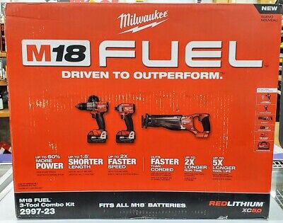 קומבו 3 כלים מילווקי פיול Milwaukee 2997-23 18V