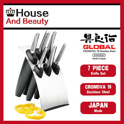 סט סכינים 7 חלקים גלובל יפן Global Millenium 7pc Knife Block Set