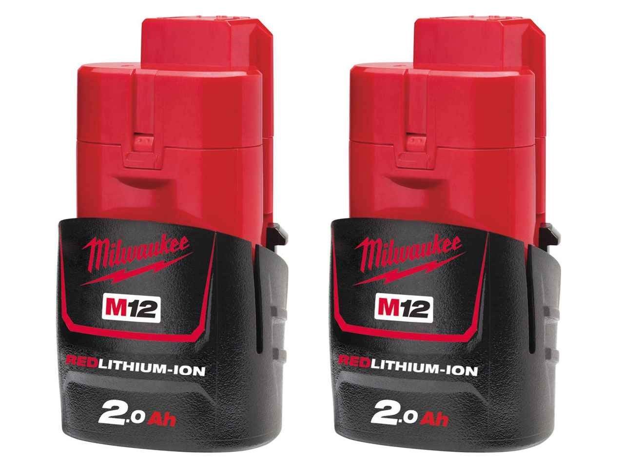 זוג סוללות מילווקי MILWAUKEE 48-11-2420 2.0Ah 12V