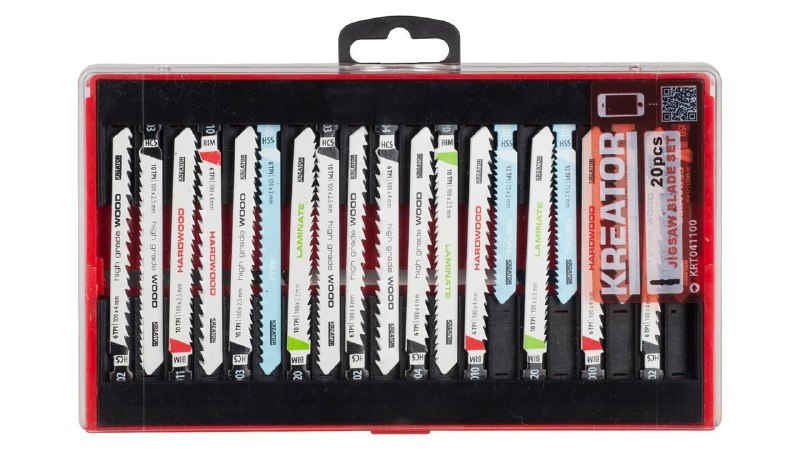 סט 20 להבים מגוונים לעץ, מתכת וקרמיקה למשור אנכי דגם KRT041100