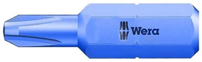 100 יח' ביט לגבס כחול PH2/R אורך 25 מ"מ 100 וורה WERA