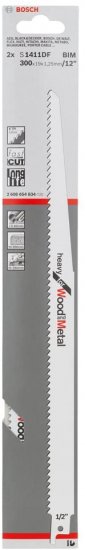 מארז 2 להבי חיתוך עץ עם מתכת למסור חרב Bosch Heavy For Wood And Metal S1411DF
