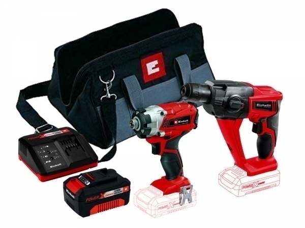 קומבו מברגת אימפקט ופטישון קומפקטי איינהל EINHELL 18V