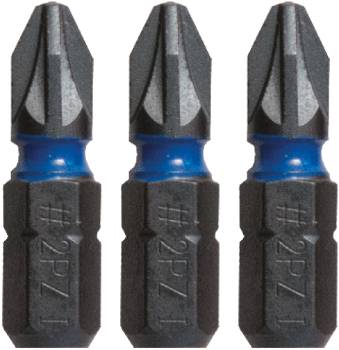 סט 3 ביטים לאימפקט PZ2 באורך 25 מ''מ CK T4560 PZ2D