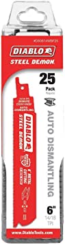 מארז 25 להבים דיאבלו בי מטאל 6 אינץ למסור חרב Freud Diablo (DS0614WBF25)