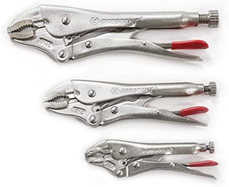 סט 3 פליירים קרשנט Crescent 3 Pc. 5", 7" & 10" Curved Jaw – CLP3SETN