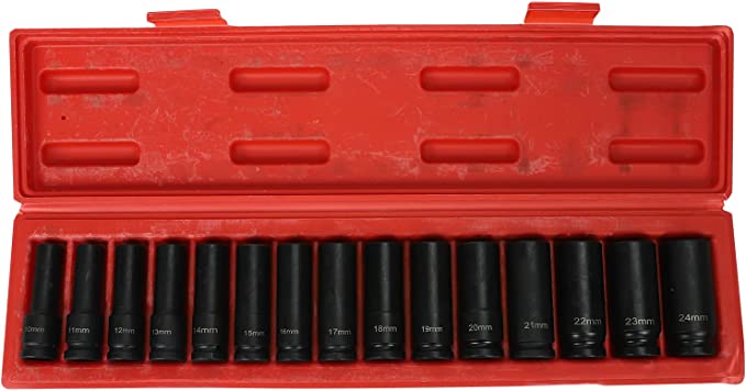 סט 15 בוקסות עמוקות מטריות דרייב 1/2 אינץ