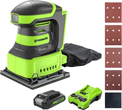 סט מלטשת מרובעת ניידת גרין וורקס Greenworks 24V