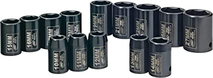 סט 14 בוקסות כרום מוליבדן אינגרסול ראנד Ingersoll Rand Metric Impact Socket Set SK4M14N, 1/2