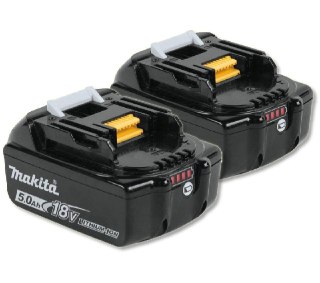 זוג סוללות מקיטה מקוריות Makita BL1850B-2 18V