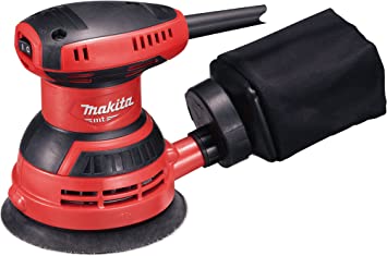 Makita M9204 Random Orbit Sander, Red/Black, 125 mm