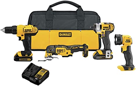 קומבו 4 כלים דיוולט DEWALT 20V MAX DCK444C2
