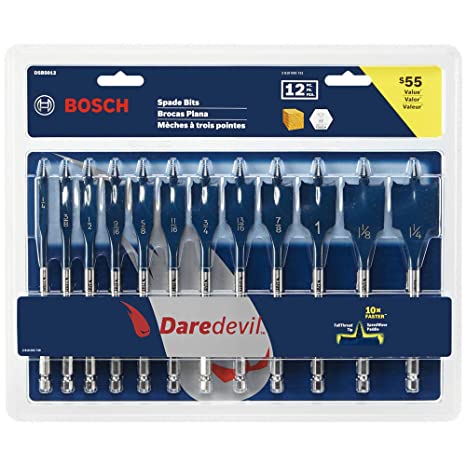 סט מקדחי פרפר לעץ בוש מקצועי 12 חלקים BOSCH DSB5012 Daredevil