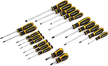 סט 20 מברגים גיר ראנץ' GEARWRENCH 20 Pc. Phillips/Slotted/Torx Dual Material Screwdriver Set – 80066H