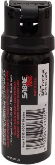 תרסיס גז פלפל 22 גרם להגנה עצמית Sabre Red - צבע שחור