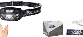 פנס ראש נטען ייחודי קליל ועוצמתי עם הפעלה ללא מגע – סוללה מובנית HeadLamp 1000mAH