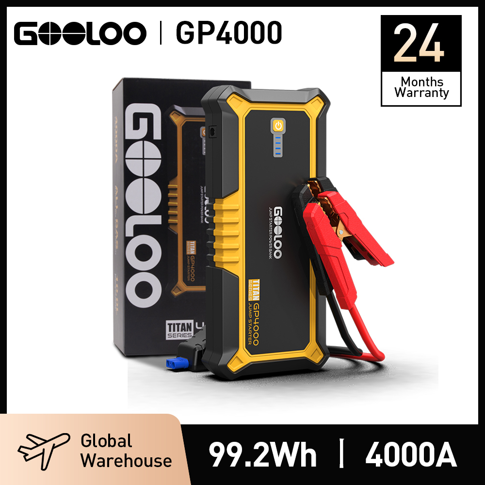 Gooloo 4000a Super Capacity Car Jump Starter 26800mah Portable Automotive Power Bank 12v 7321