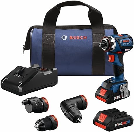 סט מברגת בוש 5 ב-1 BOSCH GSR18V-535FCB15 18V Drill/Driver with 5-In-1 Flexiclick® CORE18V® 4 Ah