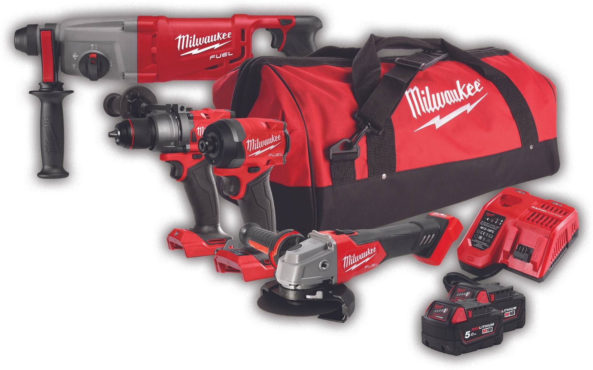 קומבו מילווקי דבלין דור 4 מהדורה מוגבלת 18V- 4 כלים פיול בתיק נשיאה מבית Milwaukee