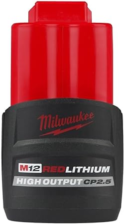 סוללה מילווקי Milwaukee 48-11-2425 M12 REDLITHIUM HIGH Output CP 2.5Ah