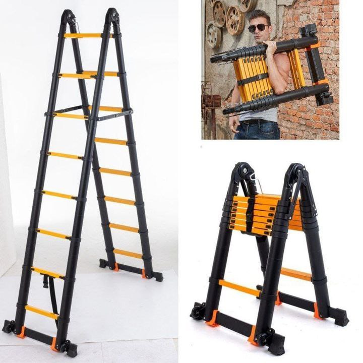 סולם פרימיום טלסקופי כפול – 3.8 מטר מבית TELESCOPIC