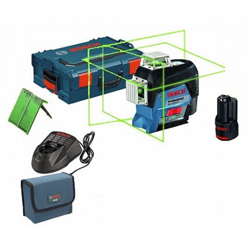 פלס לייזר ירוק היקפי 3 מעגלים BOSCH GLL3-80GC BOSCH GLL 3-80GC