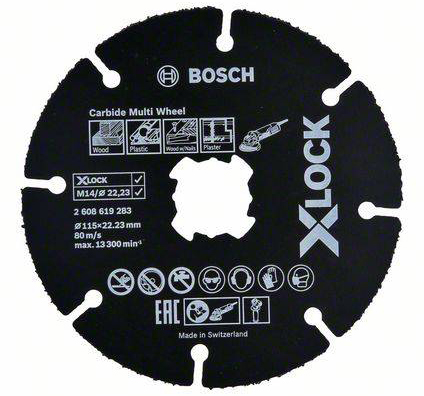 דיסק קרביד רב שימושי 4.5" / 115 מ"מ Bosch Carbide X-Lock
