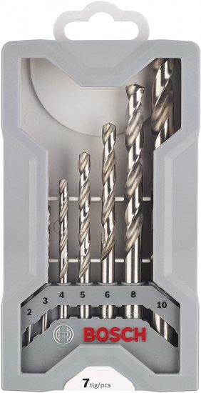 סט 7 מקדחים למתכת בוש Bosch Mini X-Line HSS-G