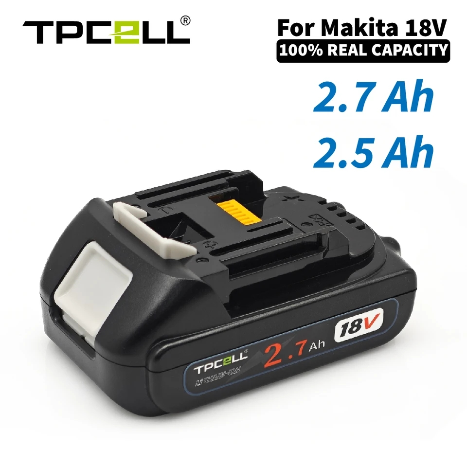 זוג סוללות ליתיום דקות גנריות איכותיות פרימיום עבור מקיטה TPCELL 18V 2.5Ah pro