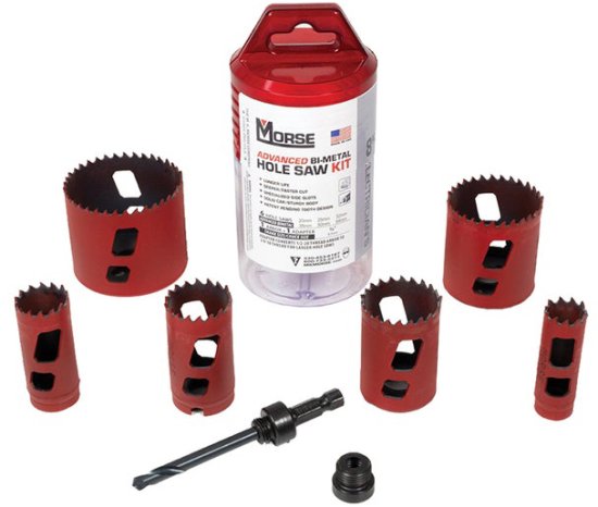 סט 8 חלקים מסורי כוס באריזה קומפקטית Morse Advanced BI-METAL MHS08PW