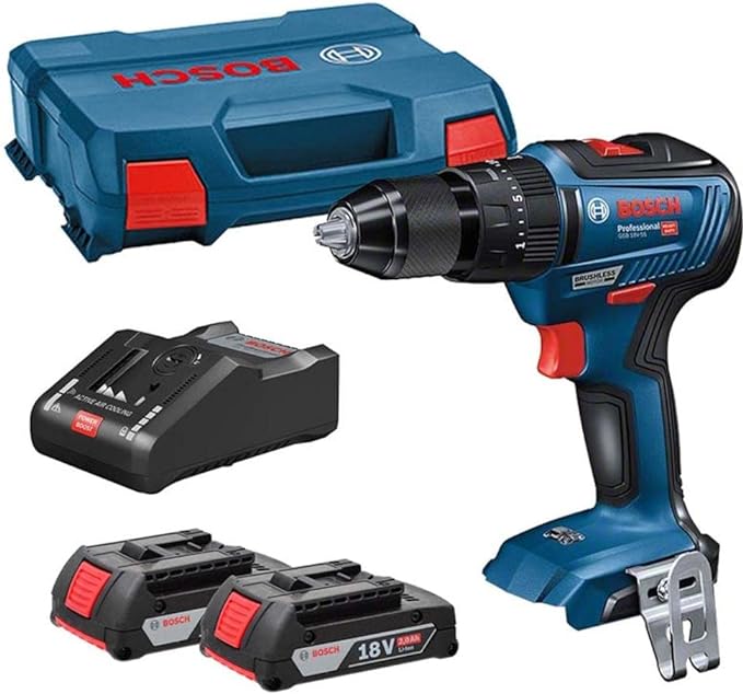 סט מברגת פוטר קלאץ רוטטת בוש Bosch 18V GSB 18V-55