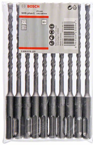 סט 10 מקדחים Bosch SDS Plus-1