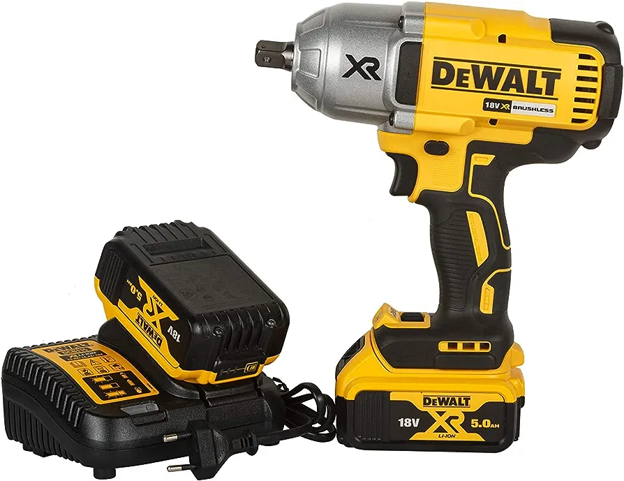 סט מפתח רטיטה הינע 1/2 נטען דיוולט DeWALT DCF899P2 XR 18V