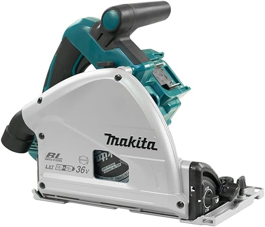 מסור מסילה (פלאנג׳) מקיטה נייד דגם Makita DSP6000ZJ Plunge, קוטר 165 מ"מ, בתוך ארגז מאקפאק איכותי