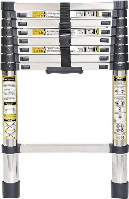 סולם טלסקופי 2.6 מטר יחיד 8.5FT Telescopic Ladder