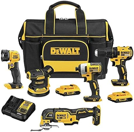 קומבו 5 כלים עם מנועים ללא פחמים דיוולט DEWALT DCKSS521D2 20V max
