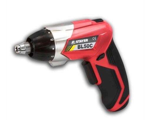 מברגת מלפפון נטענת שטייר 3.6V עם 44 אביזרים ותאורת לד BL50CK Stayer