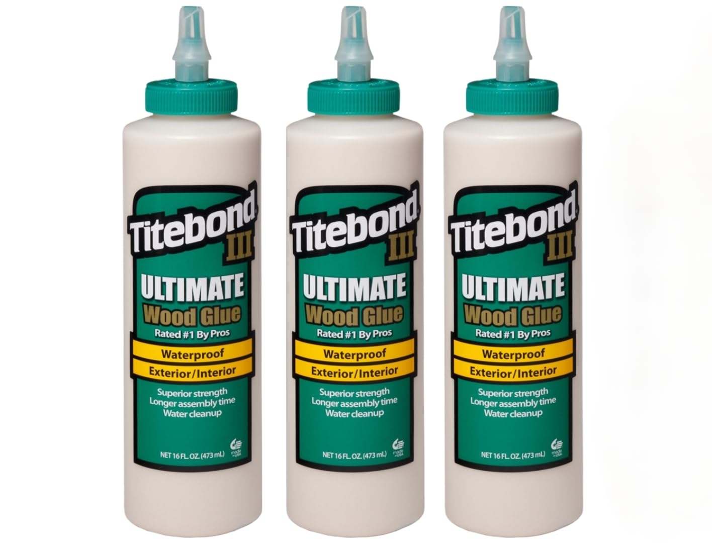 שלישיית דבק נגרים טייטבונד 3 בנפח 473ml Titebond III