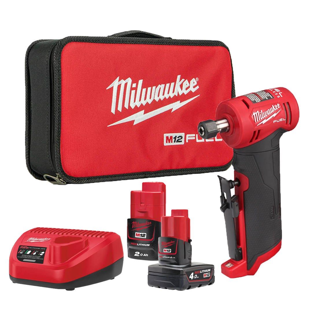 סט משחזת ציר זוויתית של מילווקי Milwaukee M12 M12FDGA-422B 12v