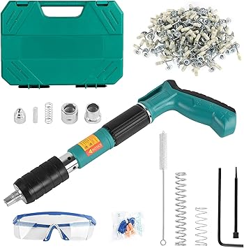 אקדח מסמרים עם 110 מסמרים, מבית GJOYNY, דגם PG-110 כולל ערכת אביזרי מגן