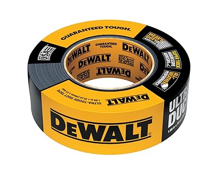 סרט הדבקה / דבק חבלה אולטרא חזק דיוולט DEWALT Ultra-Tough Black Duct Tape 48mm x 27.4M