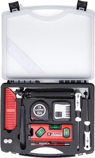 ערכת פילוס, מדידה והתקנה + מזוודת נשיאה Kapro Pro All In One