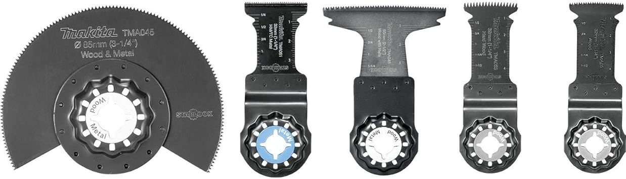 סט 5 להבים מקיטה תקן סטארלוק Makita B-67197 5 Pc. Starlock® Oscillating Blade Set –