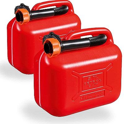 זוג (2 יח׳) מיכל דלק ג'ריקן מקצועי 5 ליטר מאולימק איטליה OLEO-MAC