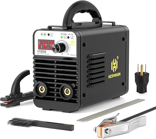 רתכת מיני HZXVOGEN 140A Stick Welder, 110/220V ARC MMA Lift TIG Welding Machine with Hot Start Arc force Anti-Stick IGBT Portable Mini Welder Machine with Electrode Holder Cable Clamp