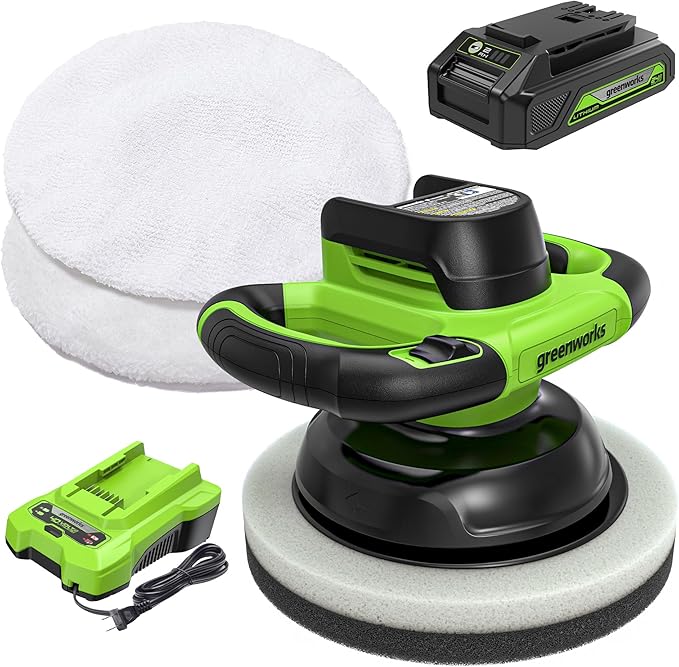 סט פולישר נייד 10 אינץ גרין וורקס Greenworks 24V