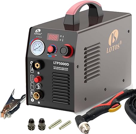 מכונת חיתוך פלזמה LOTOS LTP5000D Plasma Cutter, 2024 Upgraded 5/8" 16mm Clean Cut 3/4" 20mm 240V