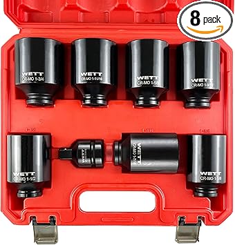 סט בוקסות אימפקט הינע ½ עשויות Cr-Mo למפתח רטיטה חזק מבית WETT