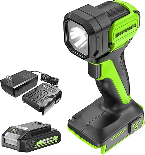 סט פנס יד גרין וורקס 200 לומן Greenworks 24V