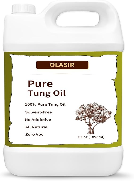 1/2 גאלון שמן טאנג טהור מבית אולסאיר OLSAIR Pure Tung Oil 64oz